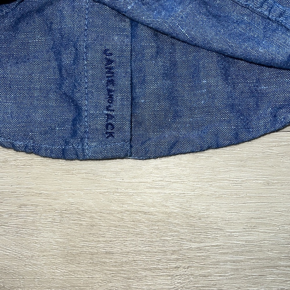 Janie and Jack 100% linen long sleeve shirt - Picture 3 of 3